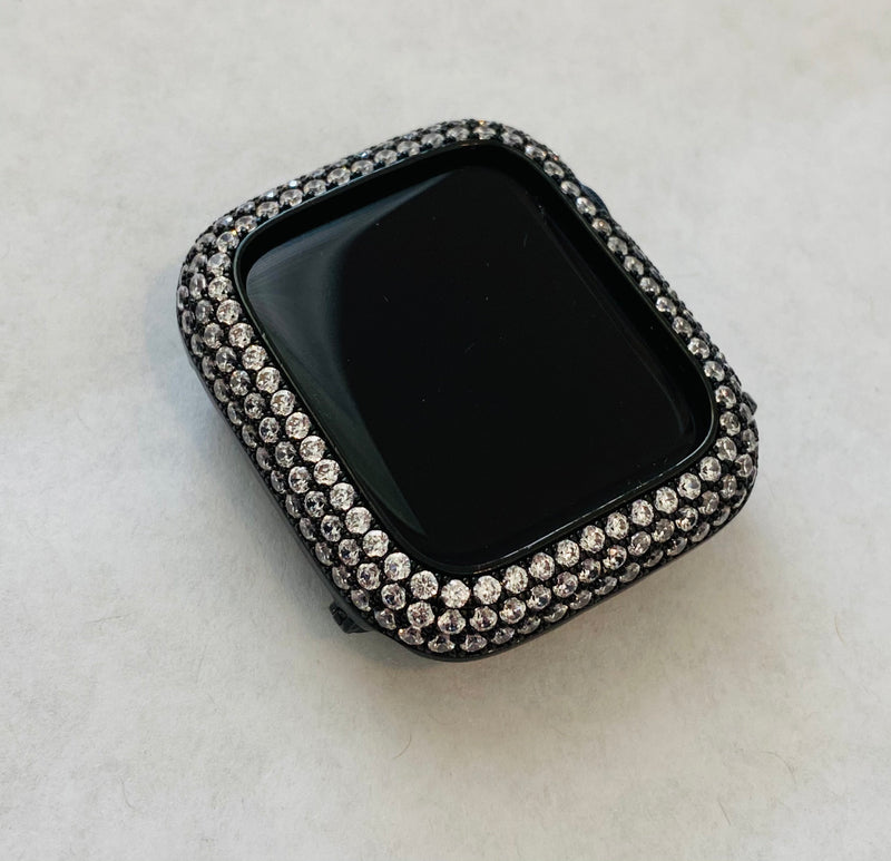 Apple Watch Band Black 49mm Ultra Swaarovski Crystals & or Apple Watch Cover Lab Diamond Bezel Apple Watch Case 38mm-45mm Iwatch Candy Bling