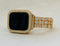 Series 1-8 Apple Watch Band Gold Swarovski Crystals & or Lab Diamond Bezel Cover Smartwatch Bumper 38 40 41 42 44 45mm