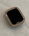 Apple Watch Band Rose Gold Crystal Baguettes 38 40 41 42 44 45mm & or Apple Watch Case Lab Diamond Bezel Iwatch Candy