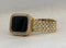 Gold Apple Watch Band Womens Crystal Baguettes 38mm 40mm 41mm 42mm 44mm 45mm & or Apple Watch Cover Lab Diamonds Smartwatch Case