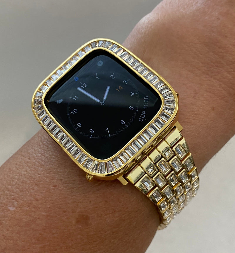 Iwatch Candy Gold Apple Watch Band Swarovski Crystal