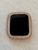 Designer Apple Watch Band Women 41mm 45mm 49mm Ultra Rose Gold Crystal & or Lab Diamond Bezel Apple Watch Cover Smartwatch Bumper