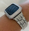 Series 1-8 Apple Watch Band Silver Swarovski Crystals & or Lab Diamond Bezel Case Smartwatch Bumper Blin 38mm 40mm 41mm 42mm 44mm 45mm