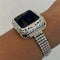 Series 2-8 Apple Watch Band 40mm Women's Silver & or Swarovski Crystal Bezel Cover Bumper 38mm 40mm 41mm 42mm 44mm 45mm