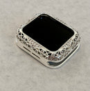 Series 2-9 Apple Watch Band Women Silver 38mm 40mm 41mm 42mm 44mm 45mm & or Apple Watch Cover Crystal Apple Watch Case Bling