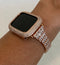 Series 1-8 Apple Watch Band 41mm 45mm Rose Gold Custom Baguette & or Lab Diamond Bezel Cover 38mm 40mm 42mm 44mm