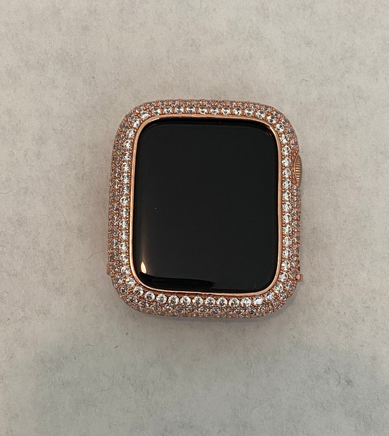 49mm Ultra Apple Watch Band Women 41mm 45mm Rose Gold Custom Baguette & or Lab Diamond Bezel Cover 38mm 40mm 42mm 44mm Iwatch Candy