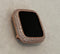 41mm 45mm Apple Watch Band Women Rose Gold & or Lab Diamond Bezel Bumper Cover 38mm 40mm 42mm 44mm Series 7,8