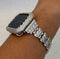 White Gold Apple Watch Band 49mm Ultra 41mm 45mm Crystals & or Apple Watch Case Lab Diamond Bezel Bumper Cover Iwatch Candy