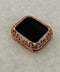 Series 9 41mm 45mm Apple Watch Band Rose Gold Crystals & or Apple Watch Cover Lab Diamond Bezel Case Cover 38mm-44mm