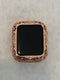 Series 9 41mm 45mm Apple Watch Band Rose Gold Crystals & or Apple Watch Cover Lab Diamond Bezel Case Cover 38mm-44mm