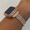 Apple Watch Band Women Rose Gold Crystals & or Crystal Apple Watch Case 38mm 40mm 41mm 42mm 44mm 45mm Apple Watch Cover Bling