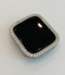 Series 7-8 Apple Watch Bezel Cover 38mm-45mm with 2.5mm Lab Diamonds Silver, Rose Gold, Yellow Gold, Black on Black Smartwatch Bumper