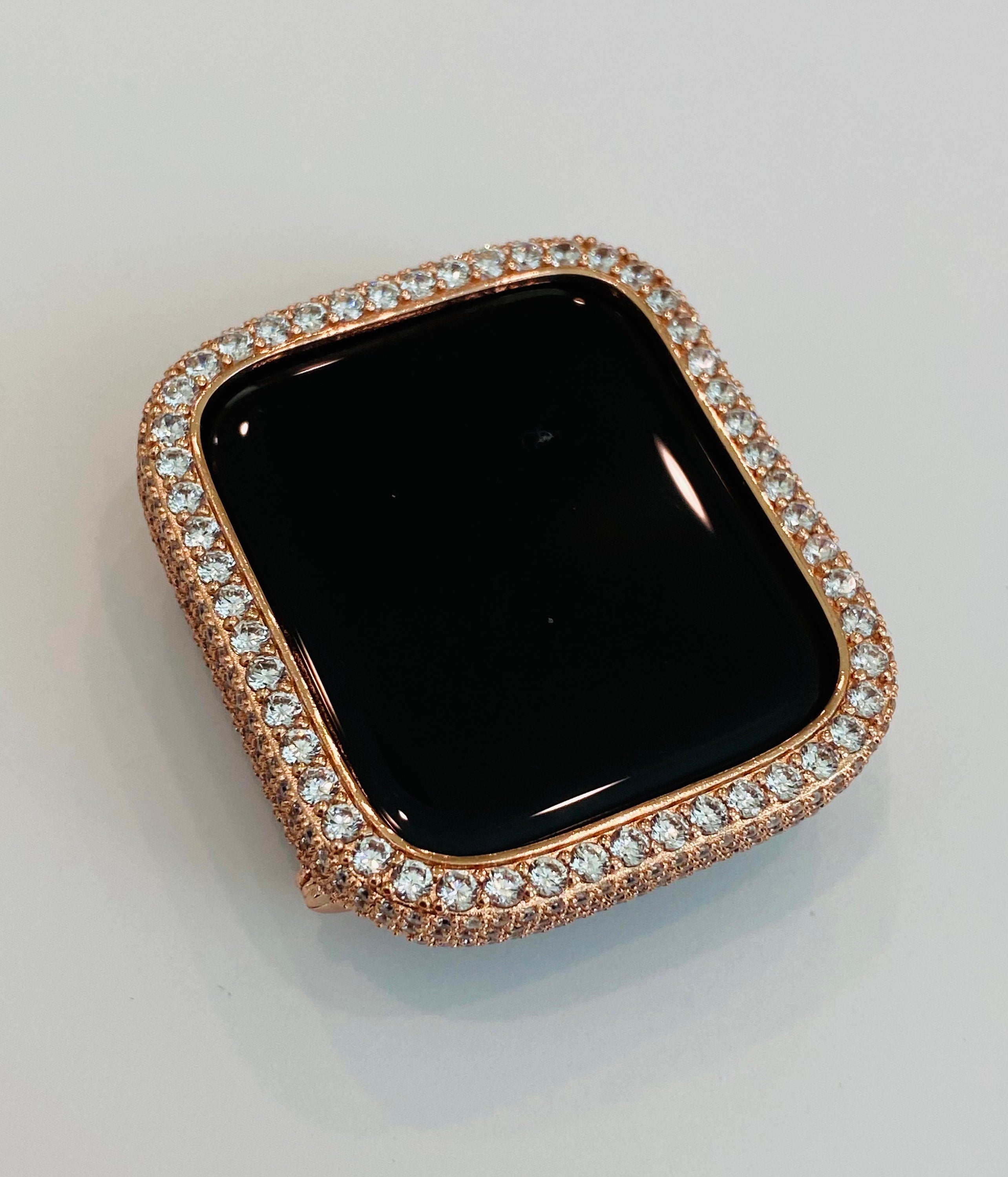 Apple Watch Case Lab Diamond Bezel Apple Watch Cover Bling 38mm 40mm 41mm 42mm 44mm 45mm 49mm Ultra Silver, Gold, Rose Gold, Black, Iwatch