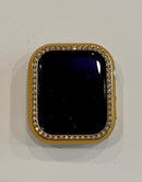 Apple Watch 49mm Ultra Cover 41mm 45mm Gold Swarovski Crystal Bezel Case Smartwatch Bumper Bling Series 7,8