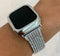 41mm 45mm 49mm Apple Watch Band Series 7-8 Ultra Silver Crystals & or Crystal Apple Watch Bezel Cover Faceplate