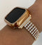 Luxury Apple Watch Band Women Rose Gold 41mm 45mm 49mm Ultra Swarovski Crystals & or Apple Watch Case Cover Smartwatch Bumper Bling IwatchCandy