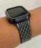 Iced Out Designer 49mm Ultra Black Apple Watch Band Swarovski Crystals 41mm 45mm & or Crystal Apple Watch Bezel Cover Smartwatch Bumper Bling by Iwatch Candy