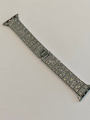 Apple Watch Band 41mm 45mm 49mm Ultra Silver Crystals & or Apple Watch Case Cover Bling Series 7-8 Smartwatch Bling-9