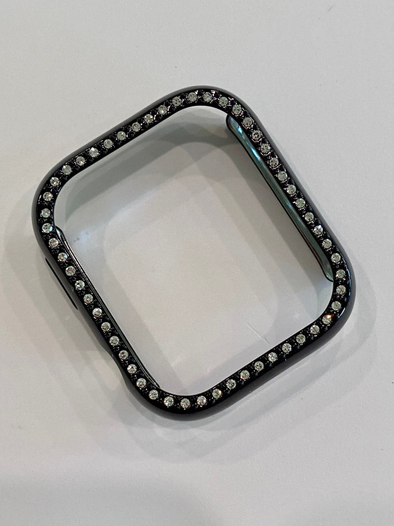 49mm Ultra Black Apple Watch Band Crystals 41mm 45mm & or Crystal Apple Watch Bezel Cover Smartwatch Bumper Bling