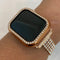 Apple Watch Band Women Rose Gold 41mm 45mm 49mm Ultra Swarovski Crystals & or Apple Watch Case Cover Smartwatch Bumper Bling IwatchCandy