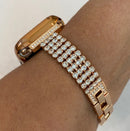 41mm 45mm 49mm Apple Watch Band Rose Gold Ultra & or Swarovski Crystal Apple Watch Case Cover Smartwatch Bumper Bling