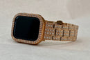 Ultra 49mm Apple Watch Band Rose Gold 38mm-45mm Swarovski Crystals Stainless Steel & or Apple Watch Bezel Cover Smartwatch Bumper