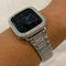 Series 9 Apple Watch Band Series 41mm 45mm 49mm Ultra Silver Crystals & or Lab Diamond Bezel Cover Smartwatch Bling 38 40 42 44mm