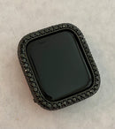 41mm 45mm Apple Watch Band 49mm Ultra Stainless Steel & or Black on Black Apple Watch Cover Lab Diamond Bezel Case Iwatch Candy Series 9