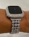 Custom Apple Watch Band 44mm Woman Silver Swarovski Crystals and or Apple Watch Cover Lab Diamond Bezel Bling 38mm-49mm Ultra Series 2-8 from Iwatch Candy