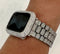 Designer Pave Apple Watch Band Silver Crystal & or Apple Watch Cover Lab Diamond Bezel Apple Watch Case 38-49mm Iwatch Candy Bling