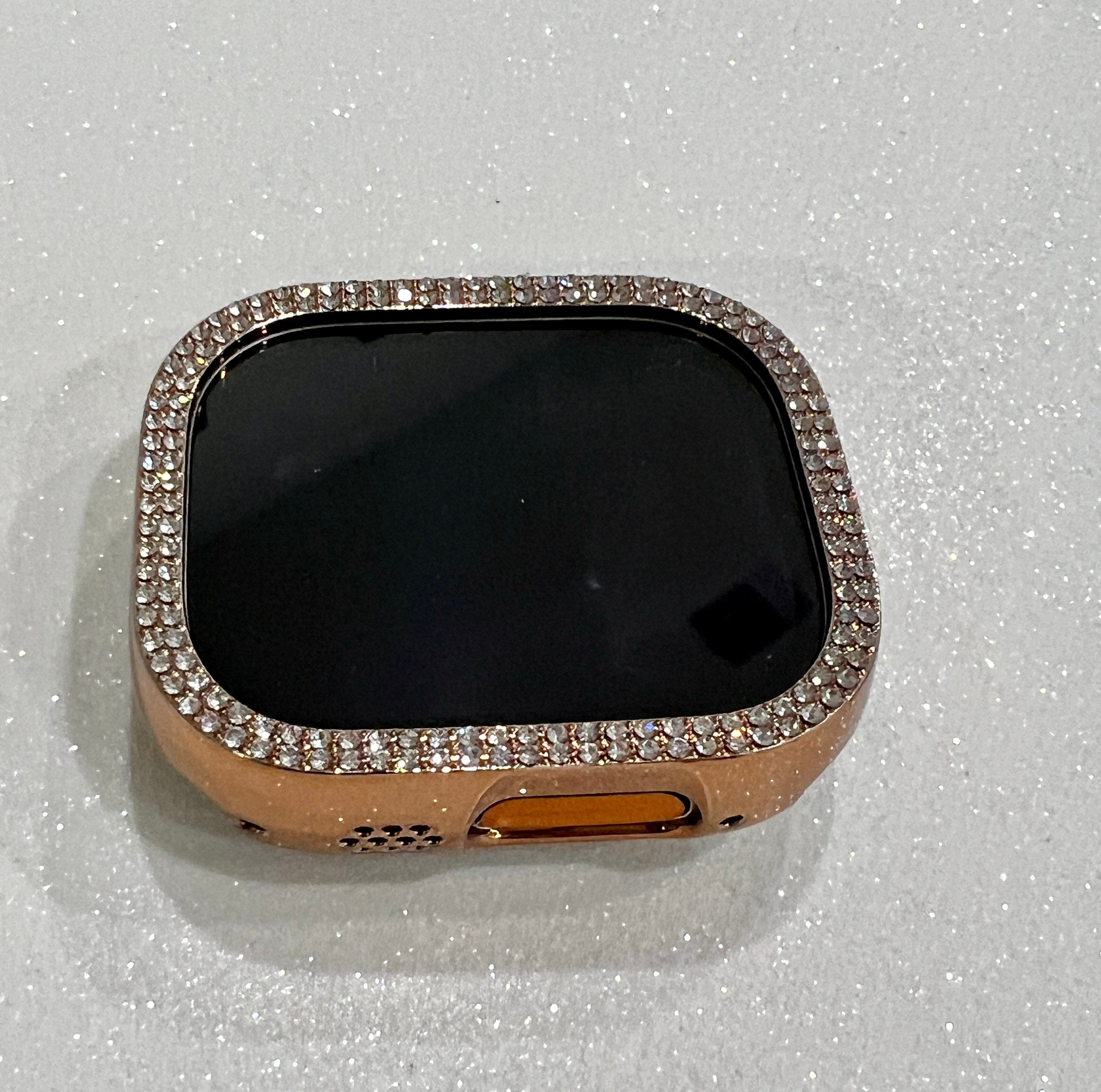 Apple Watch Cover Rose Gold Series 10 Swarovski Crystals 38mm-49mm Series Apple Watch Face Protector for Iphone Watch Apple Watch Bezel