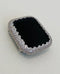 Silver Apple Watch Band Crystal 38mm 40mm 41mm 42mm 44mm 45mm 49mm Ultra & or Apple Watch Case Lab Diamond Bezel Cover Bling