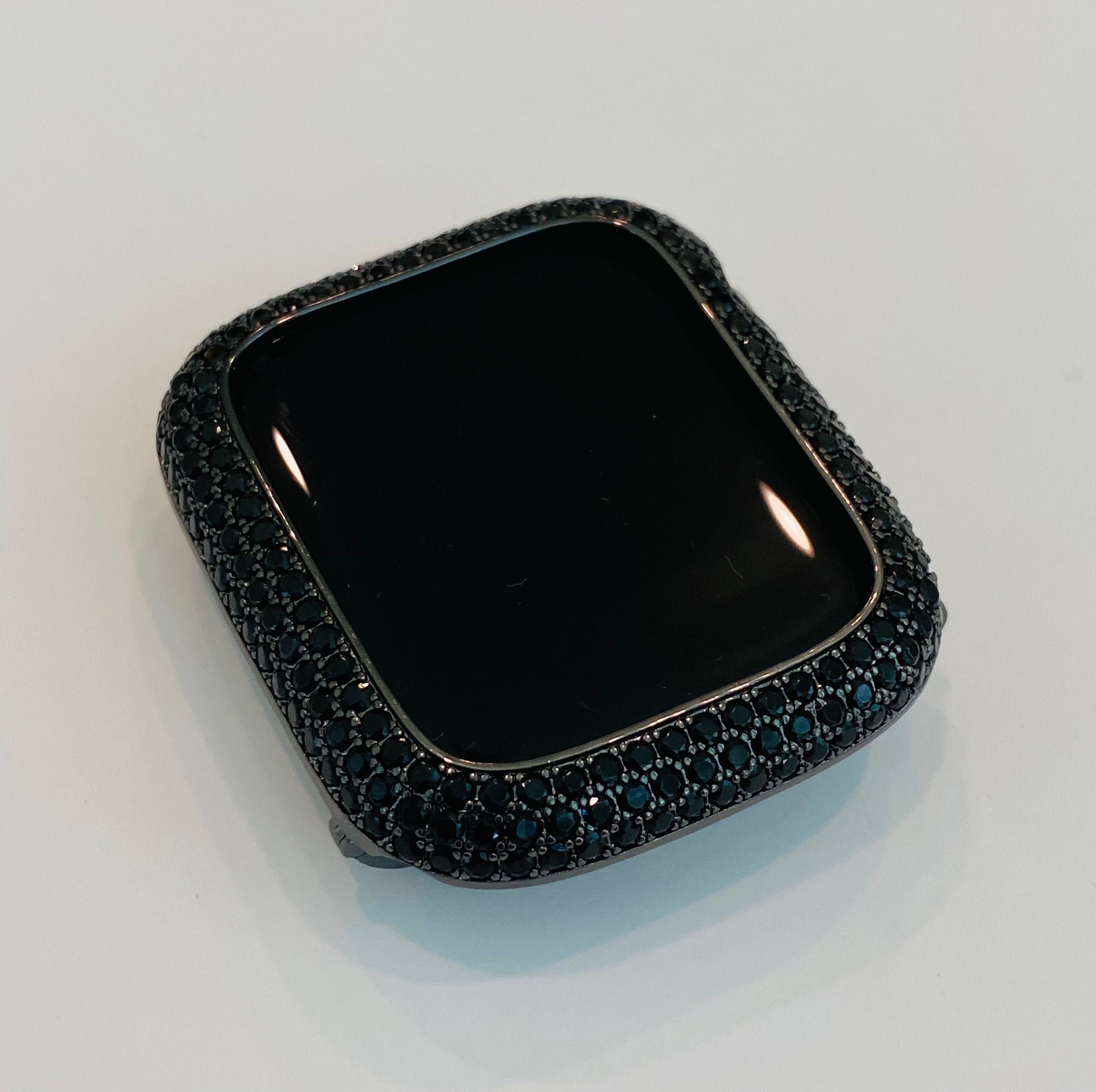 Ultra Black Apple Watch Band 49mm Stainless Steel & or Black Apple Watch Case Lab Diamond Bezel Apple Watch Cover Iwatch Candy Bling