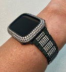 Black Apple Watch Band Womens Mens Crystals & or Apple Watch Case Lab Diamond Bezel Apple Watch Case 38mm-49mm Apple Watch Candy