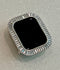 Designer Silver Apple Watch Band Crystal Baguettes 41mm 45mm & or Apple Watch Case Baguette Lab Diamond Bezel Apple Watch Cover