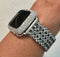 Silver Apple Watch Band Stainless Steel Womens Iphone Watch Bracelet & or Apple Watch Case Lab Diamond Bezel 38mm-49mm Ultra Iwatch Candy