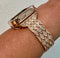 Luxury Apple Watch Band Womens Rose Gold, Iphone Watch Band Crystal & or Apple Watch Cover Baguette Lab Diamond Iwatch Case Bling