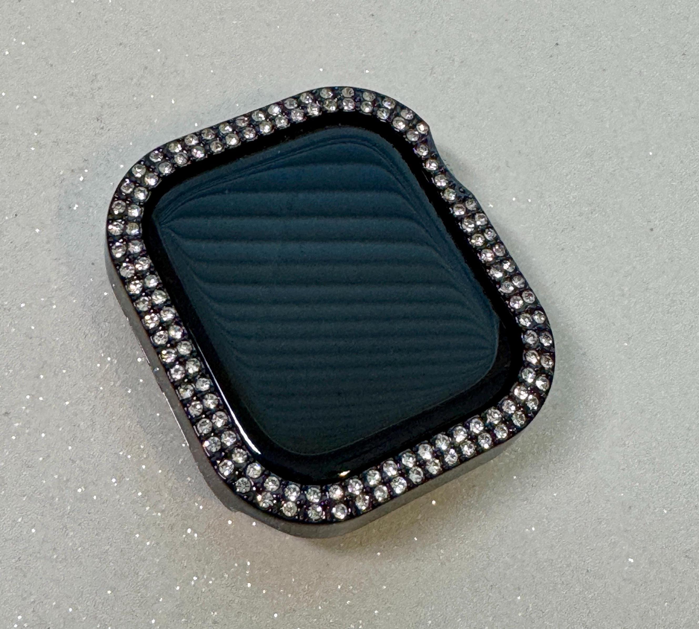 Series 10 Black Apple Watch Cover 42mm 46mm Swarovski Crystal Iphone Watch Case Bling 38mm-49mm Ultra Series 2-10 Iwatch Candy Bling