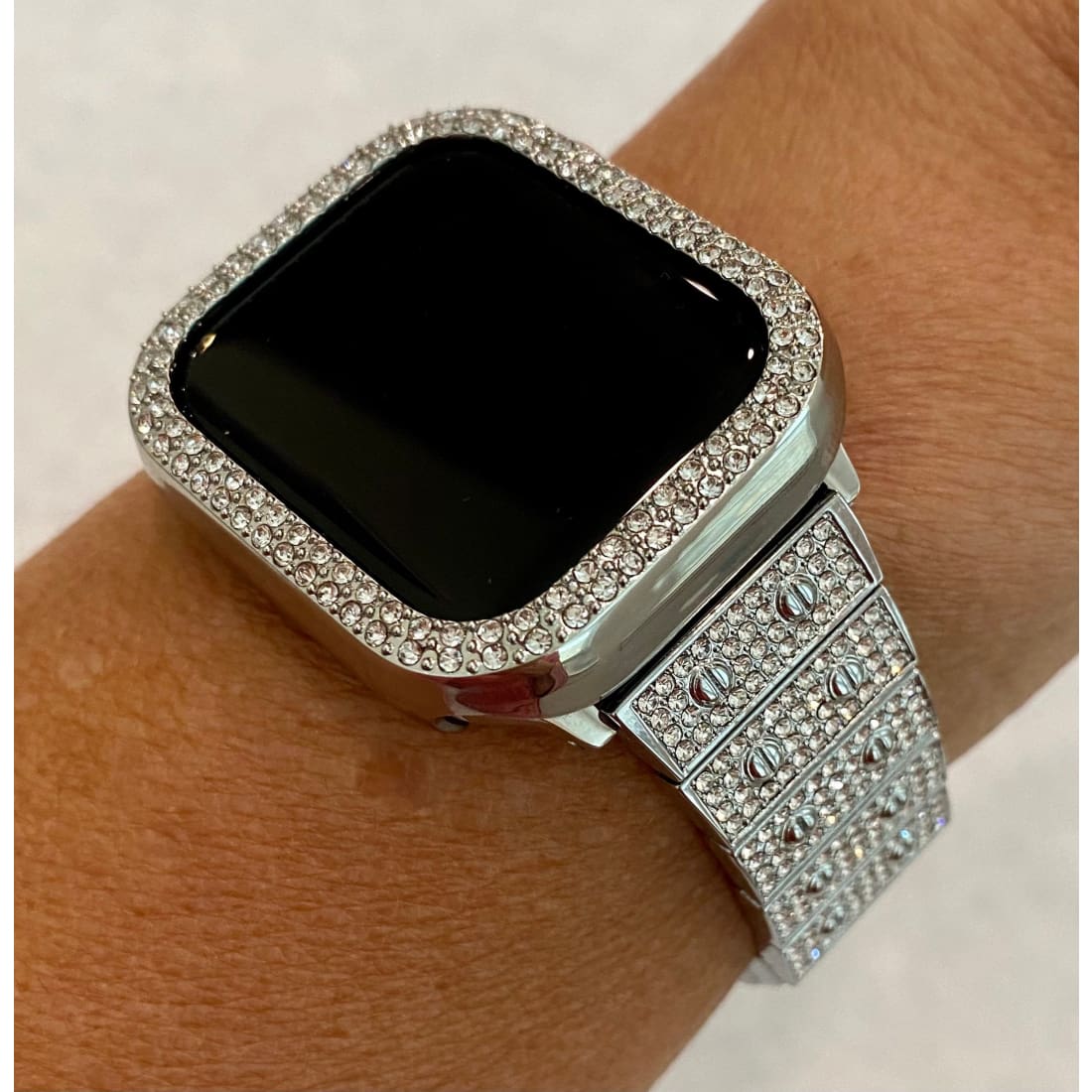 Ultra 49mm Apple Watch Band 41mm 45mm Swarovski Crystals & or Silver Apple Watch Case Cover Bumper Bling 38mm-45mm Smartwatch Bumper - 41mm