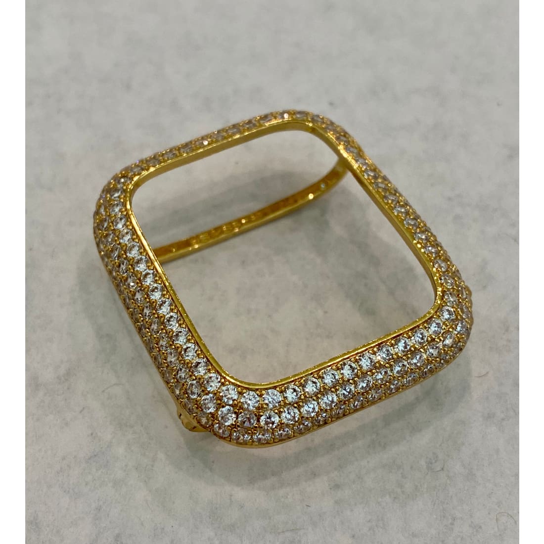 Apple Watch Band 38mm 40mm 42mm 44mm Swarovski Crystals & or Yellow Gold Lab Diamond Bezel Cover 41mm 45mm Series 1-8