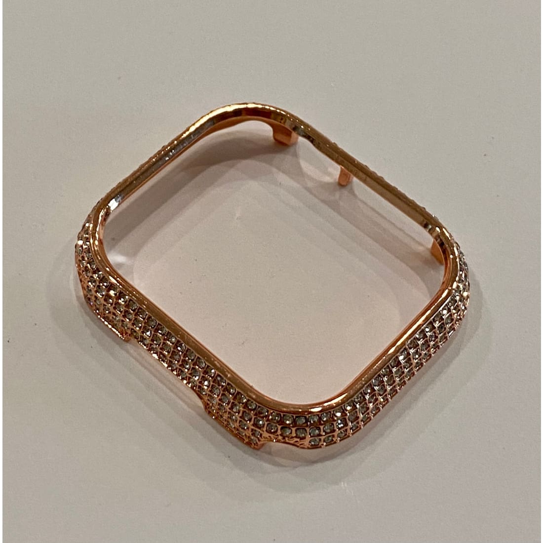 Series 7-8 Rose Gold Apple Watch Bezel Case Cover 41mm 45mm Swarovski Crystals Smartwatch Bumper Bling Final Sale